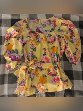 Yellow Floral Blouse